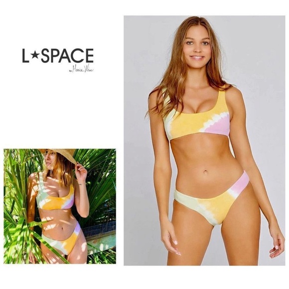 New. L*SPACE tie dye bikini set. L-top/M-bottom. Retails $198 - Picture 3 of 7